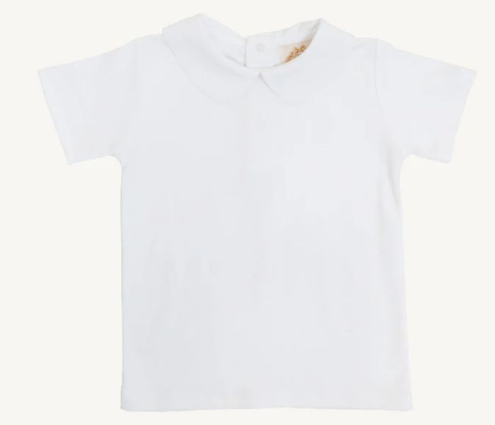 Worth Ave White Pima Peter Pan SS