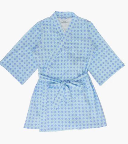 Blue Coastal Cane Maternity Robe