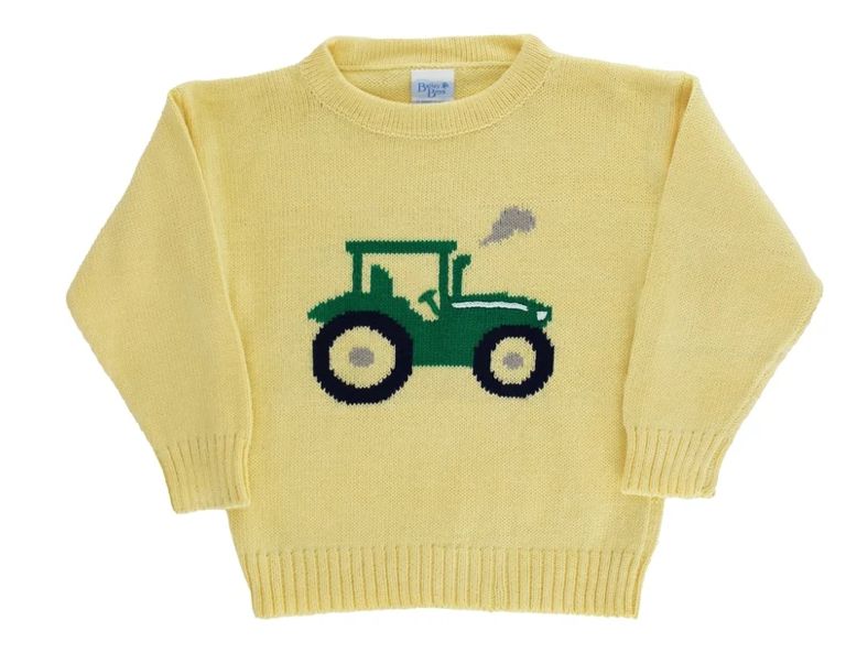 Crew Neck Yellow Tractor Sweater