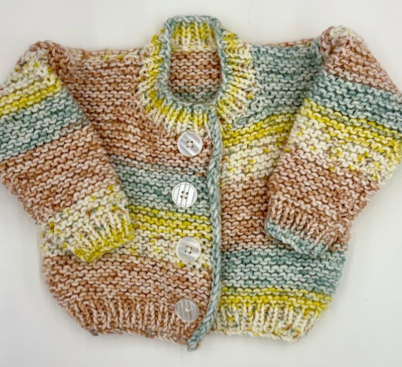 Handmade Crochet Baby Cardigan- Gender Neutral