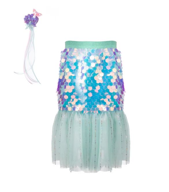 Bling Bling Mermaid Skirt &amp; Hair Clip Set