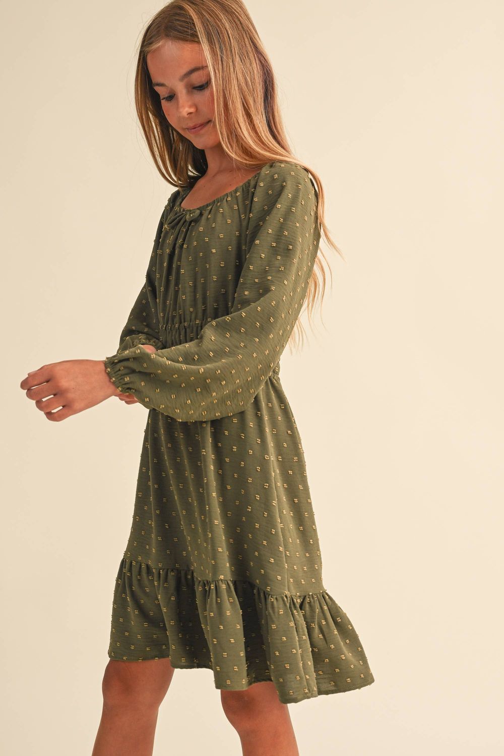 Juliette Olive Tween Dress