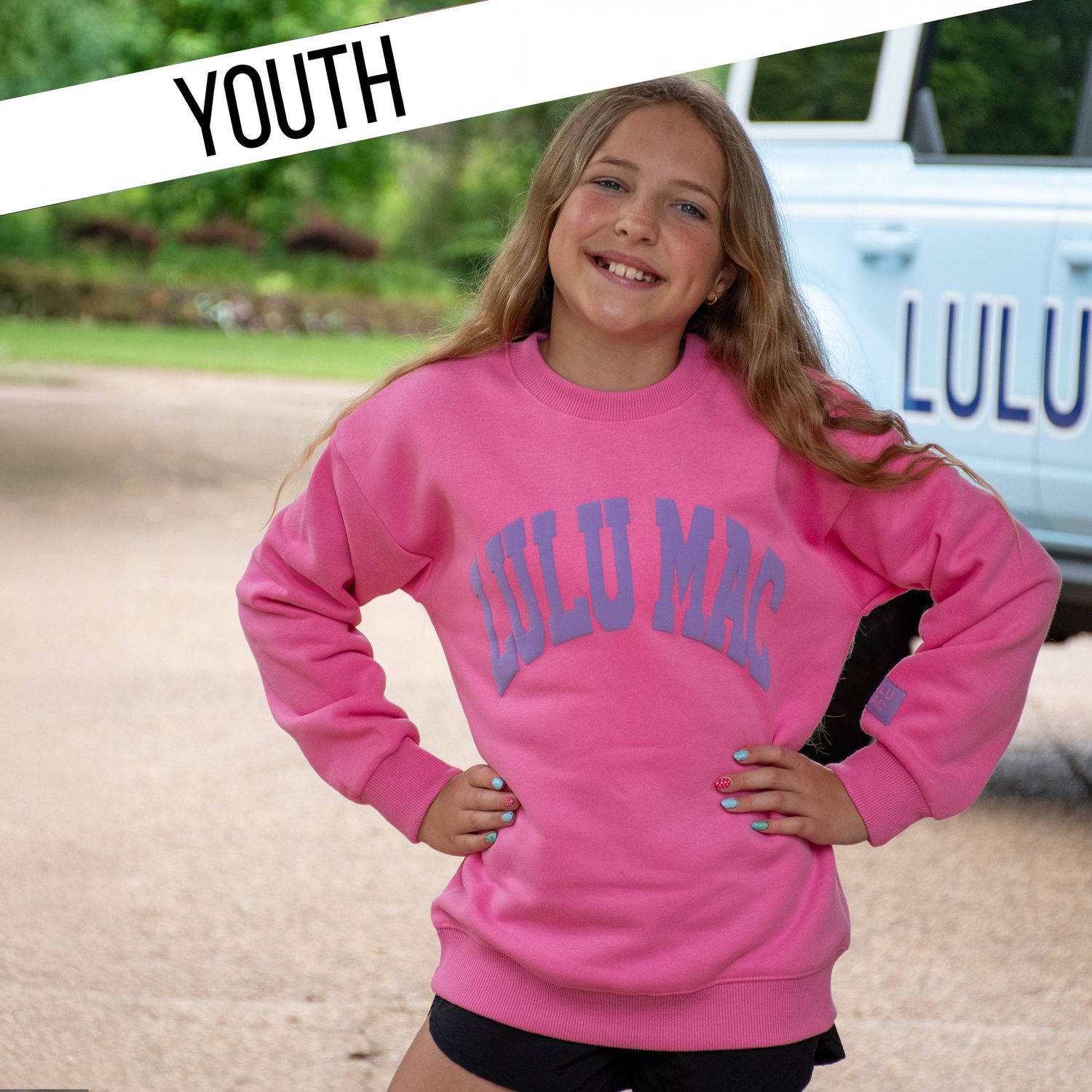 Lulu Mac Pink &amp; Purple Puff Sweatshirt