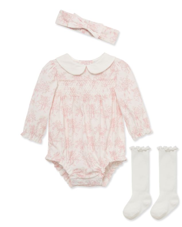 Pink Toile Baby Bubble Gift Set