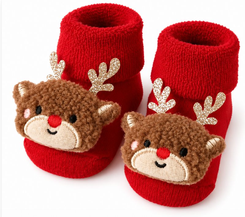 Infant Reindeer Socks 0/1 Y