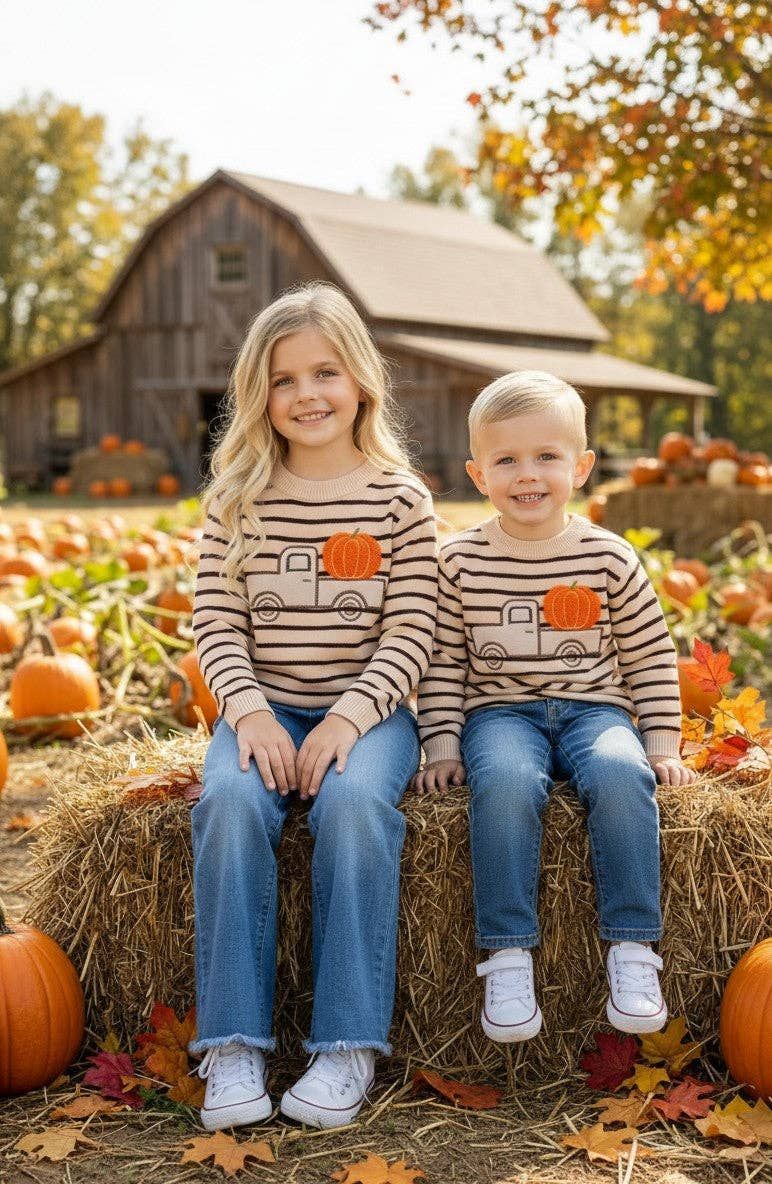 Unisex Pumpkin Truck Sweater