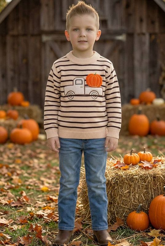 Unisex Pumpkin Truck Sweater