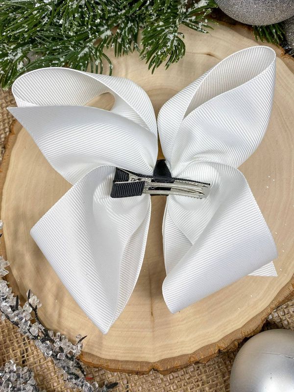 Snowman Embroidered Bow