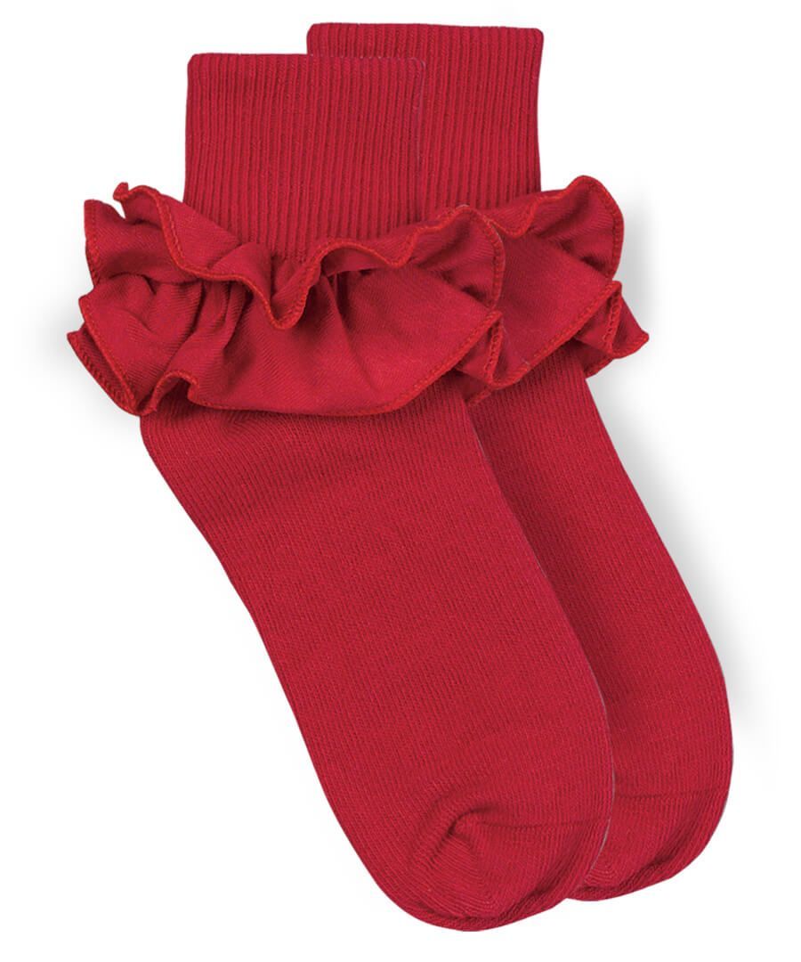 Jefferies Sock- Red Ruffle