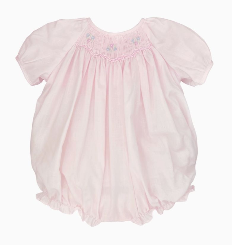 Pink Smocked Baby Bubble