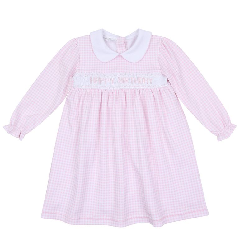 Classic Smocked Birthday LS Dress