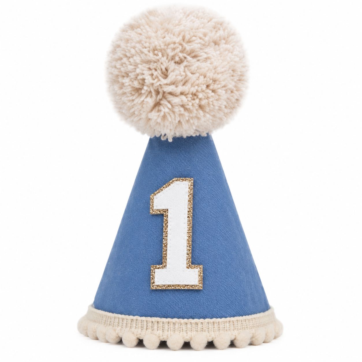 One  Blue &amp; Tan Birthday Hat
