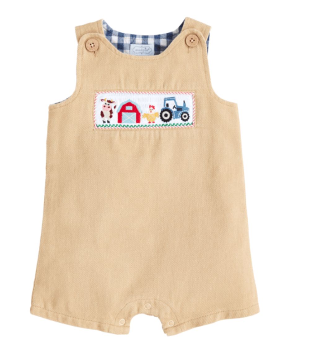 Khaki Farm Smocked Jon Jon