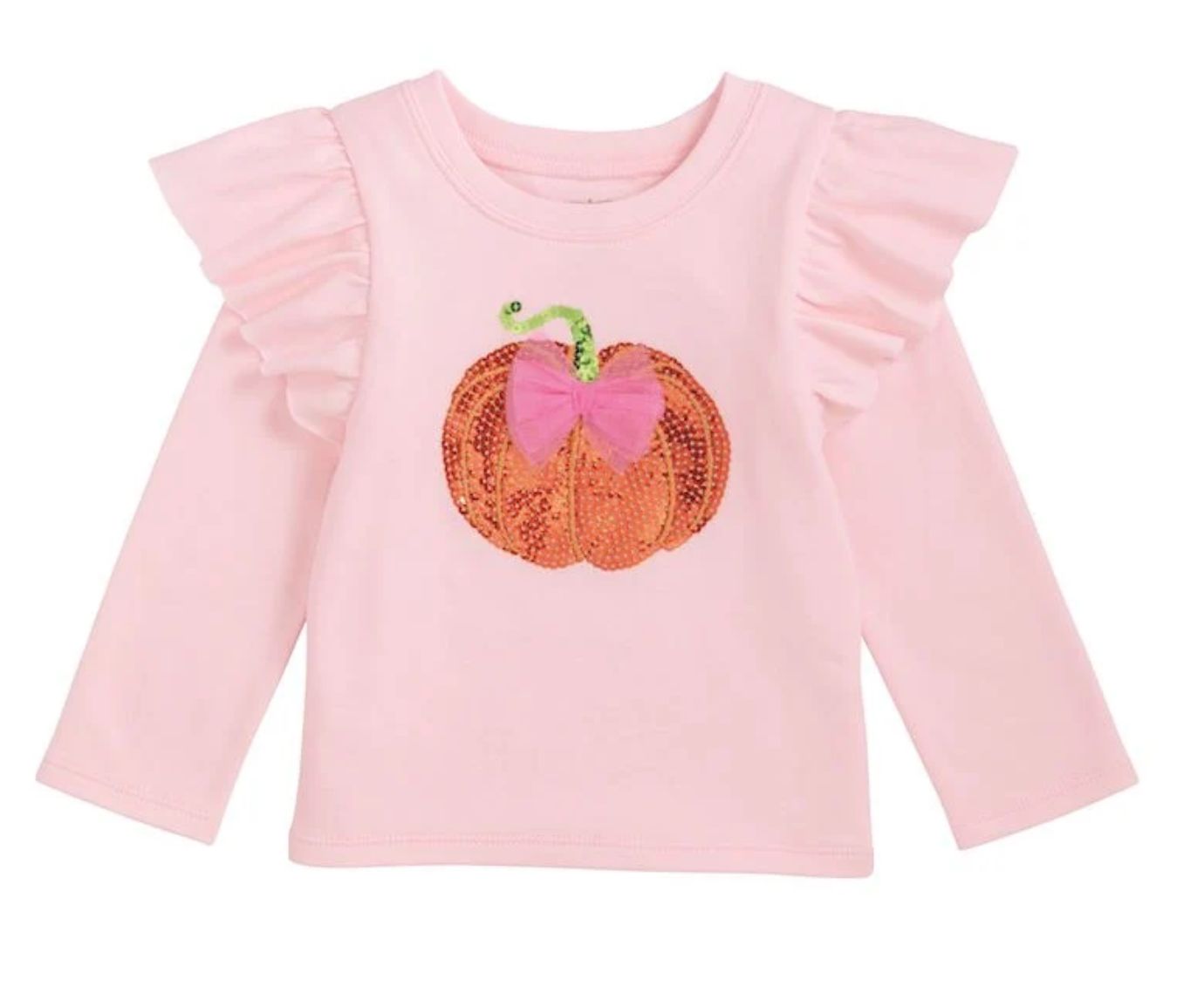 Pink Pumpkin Sparkle LS T Shirt