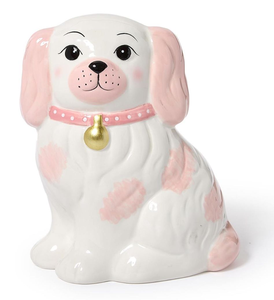 Hand Painted Pink Staffordshire Bank