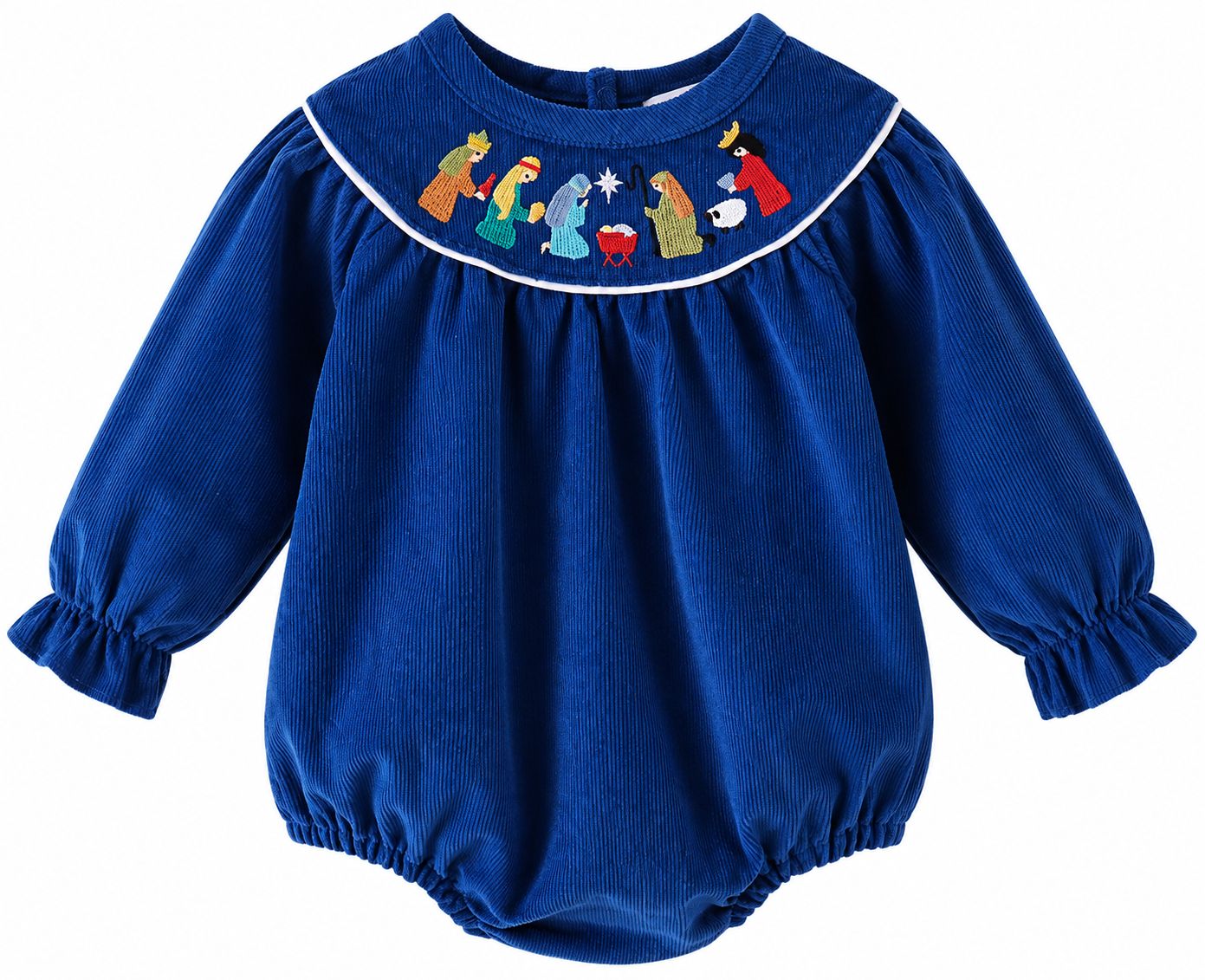 Navy Corduroy Nativity Bubble