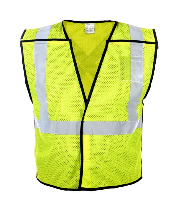 Kishigo X-Back Breakaway Lime Safety Vest #1805