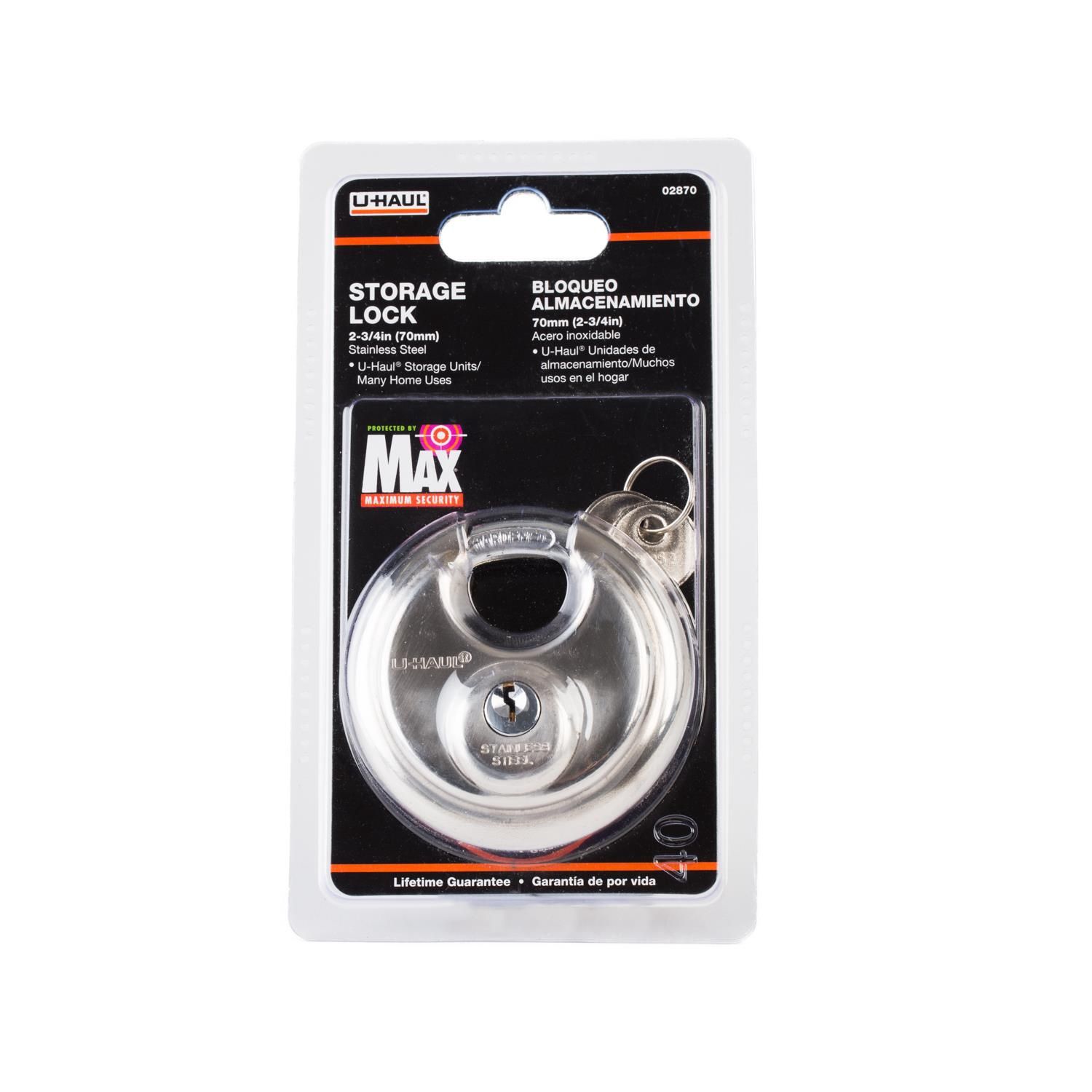 UHaul 2-3/4” Discus Security Lock 02870