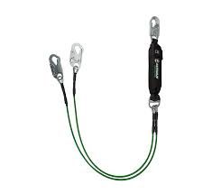 Safewaze Leading Edge 6&#39; Energy Absorbing Lanyard: Dual Leg, Snap Hooks