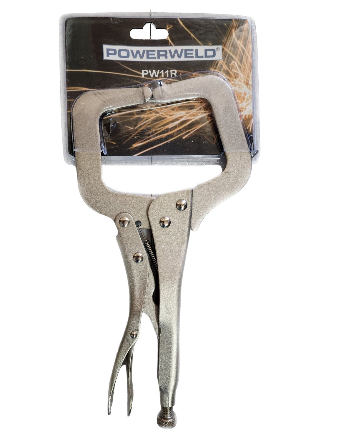 Powerweld 11&quot; Locking C-Clamps with Swivel Pads - PW11R
