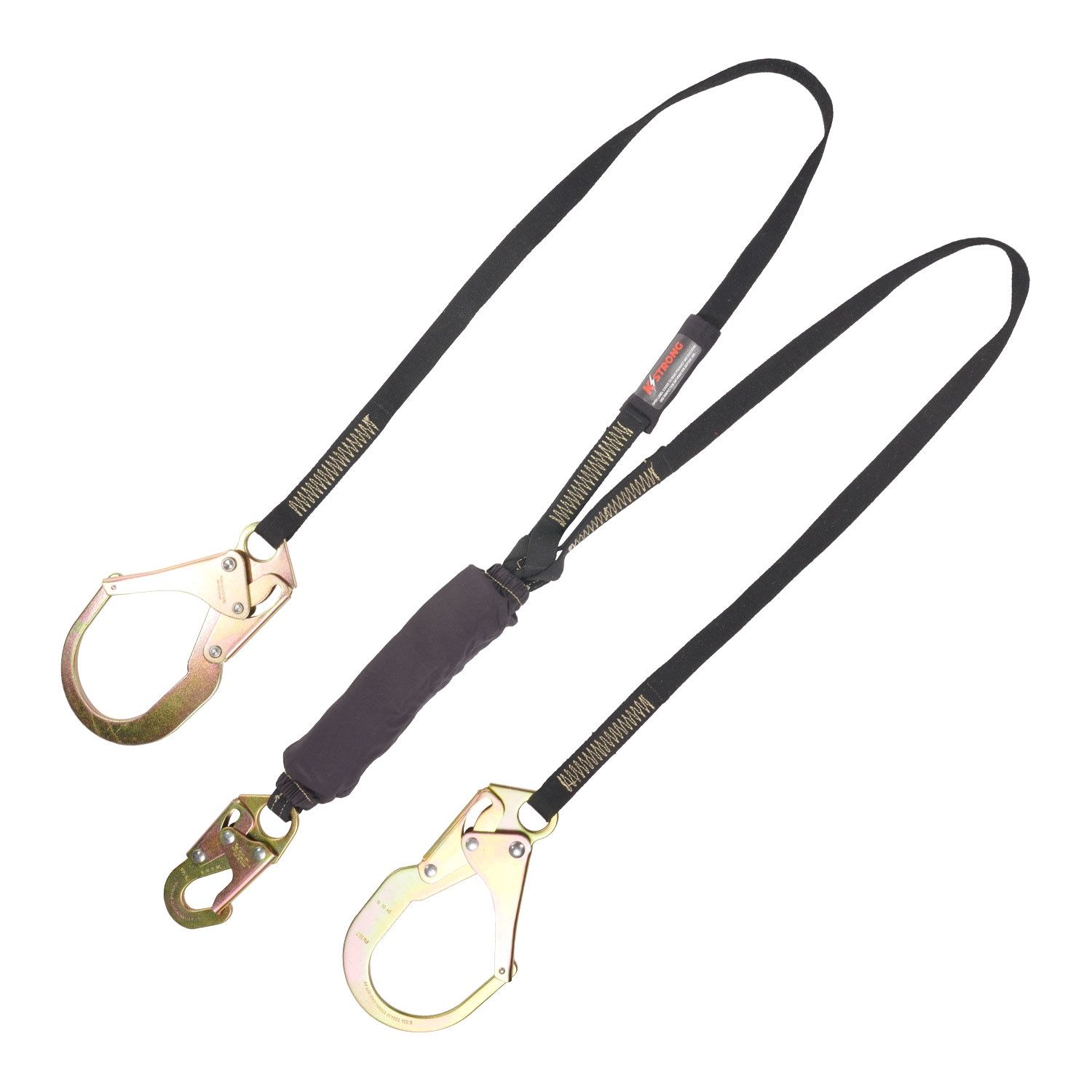 KStrong® 6 ft. Welder&#39;s SAL, Twin Leg 100% Tie Off Dielectric ARC Flash Rated with Snap Hook and 2 Rebar Hooks (ANSI)