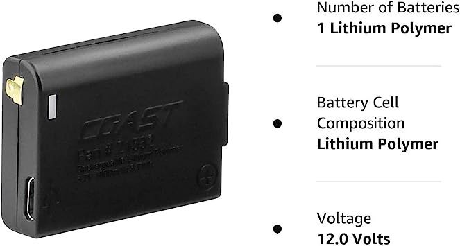 Coast FL Lithium Polymer Rechargeable Battery Pack for FL75R LED Headlamps