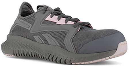 Reebok Women&#39;s Grey and Pink Flexagon 3.0 Work Shoe #RB461