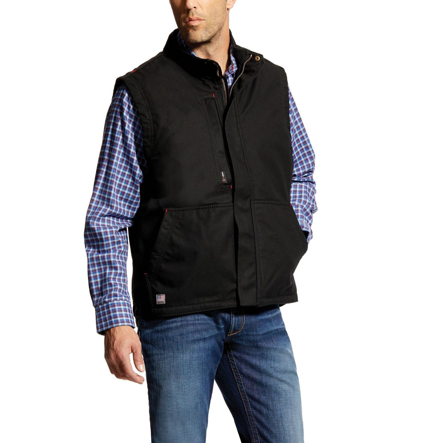 Ariat Men&#39;s FR Workhorse Insulated Vest Black #10024030
