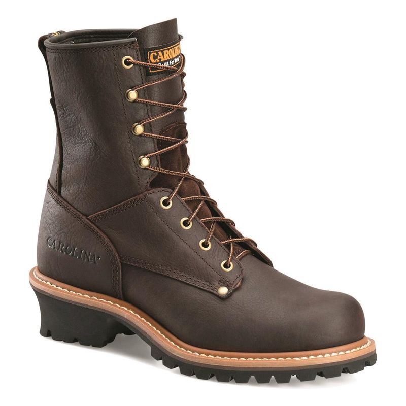 Carolina 8&quot; Safety Toe Brown Logger #CA1821