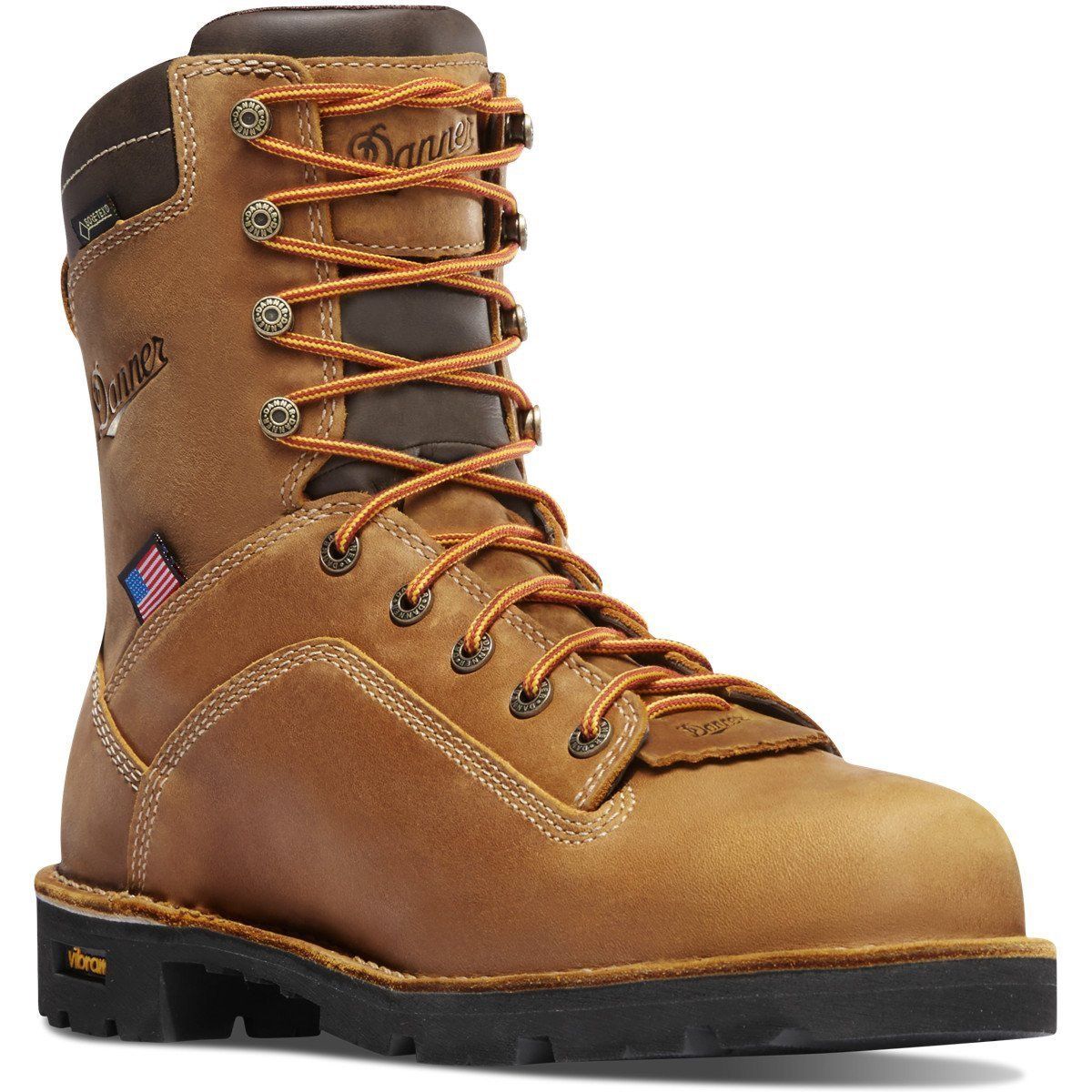 Danner Quarry USA 8&quot; Distressed Brown Work Boots #17315