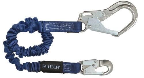 Falltech 4½&#39; to 6&#39; ElasTech® Energy Absorbing Lanyard, Single-leg with Aluminum Connectors