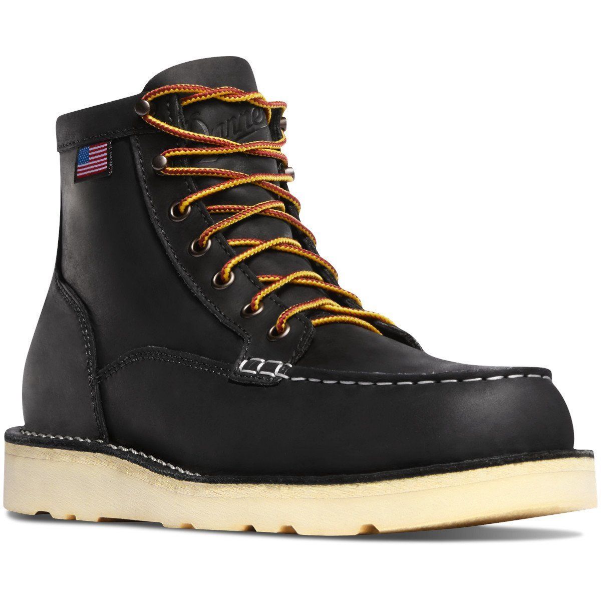 Danner Bull Run Moc Toe Black 6&quot; Steel Toe #15569