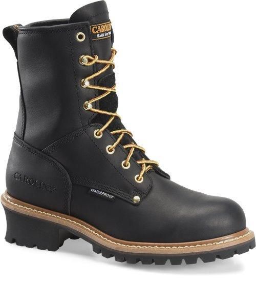 Carolina waterproof, steel toe black logger #CA9823