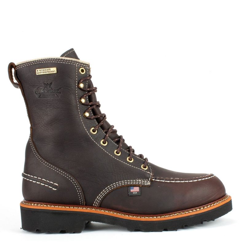 Thorogood 8 Flyway USA Waterproof Briar Pitstop Moc Toe Soft Toe #814-4141