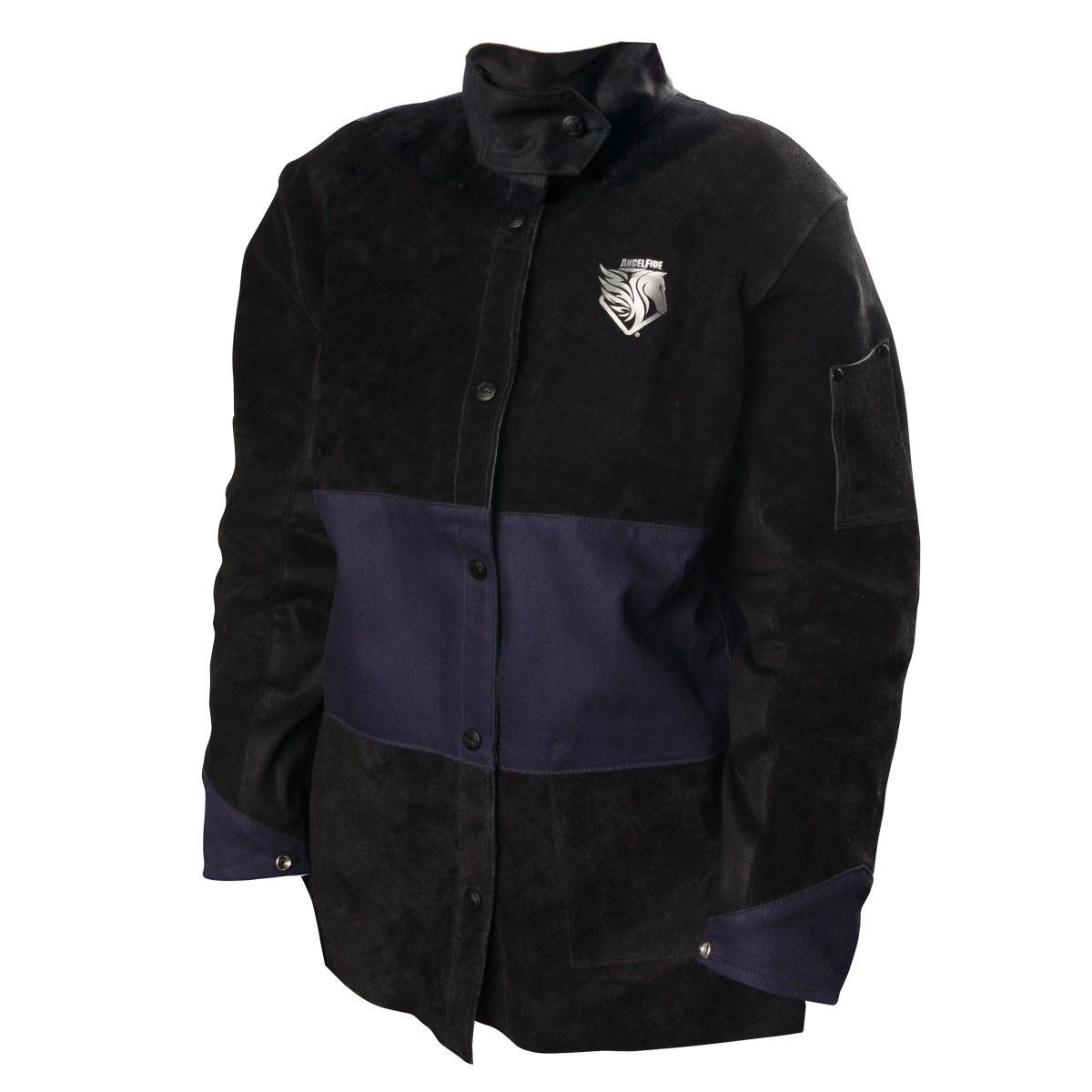 Black Stallion AngelFire® Women&#39;s Hybrid Welding Jacket, Navy &amp; Black
