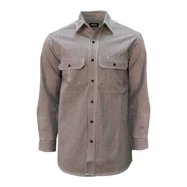 Key Hickory Ironworker Pinstripe Denim Shirt #575.47
