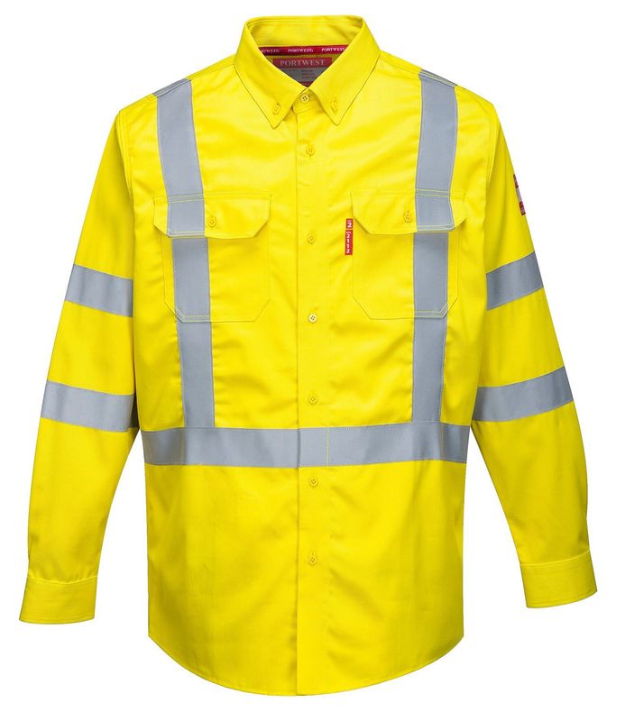 Portwest 88/12 BizFlame FR Hi-Viz Shirt FR95