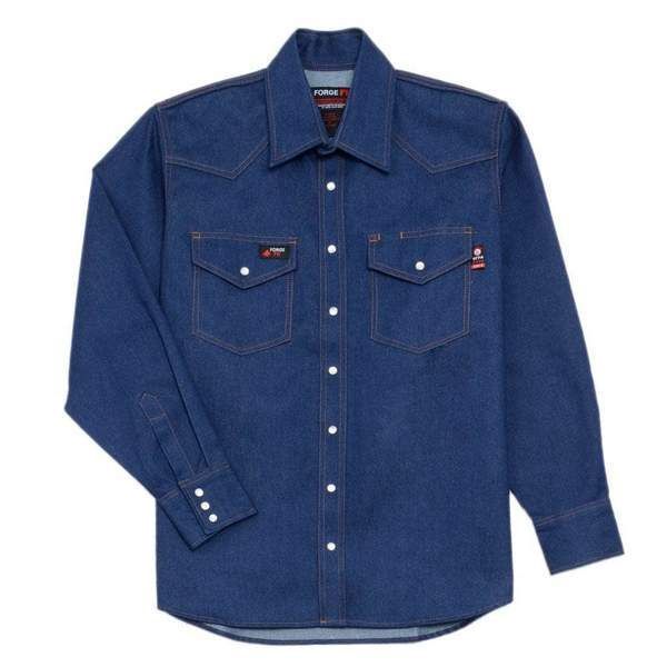 Forge FR Denim Snap Front Shirt #MFRSLD-002-DENIM