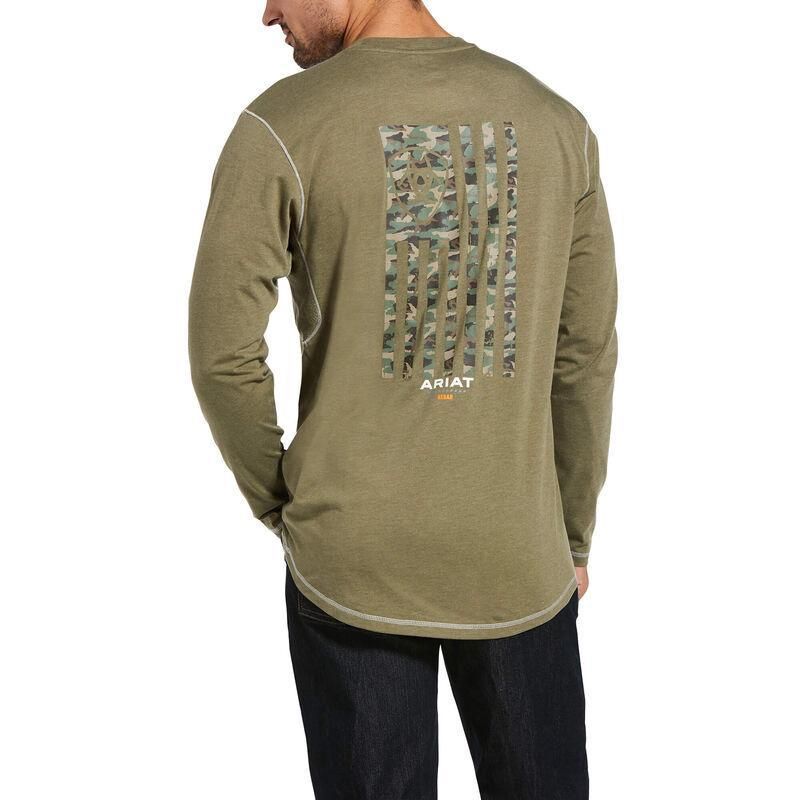Ariat Rebar Workman Camo Flag T-Shirt(Discontinued)