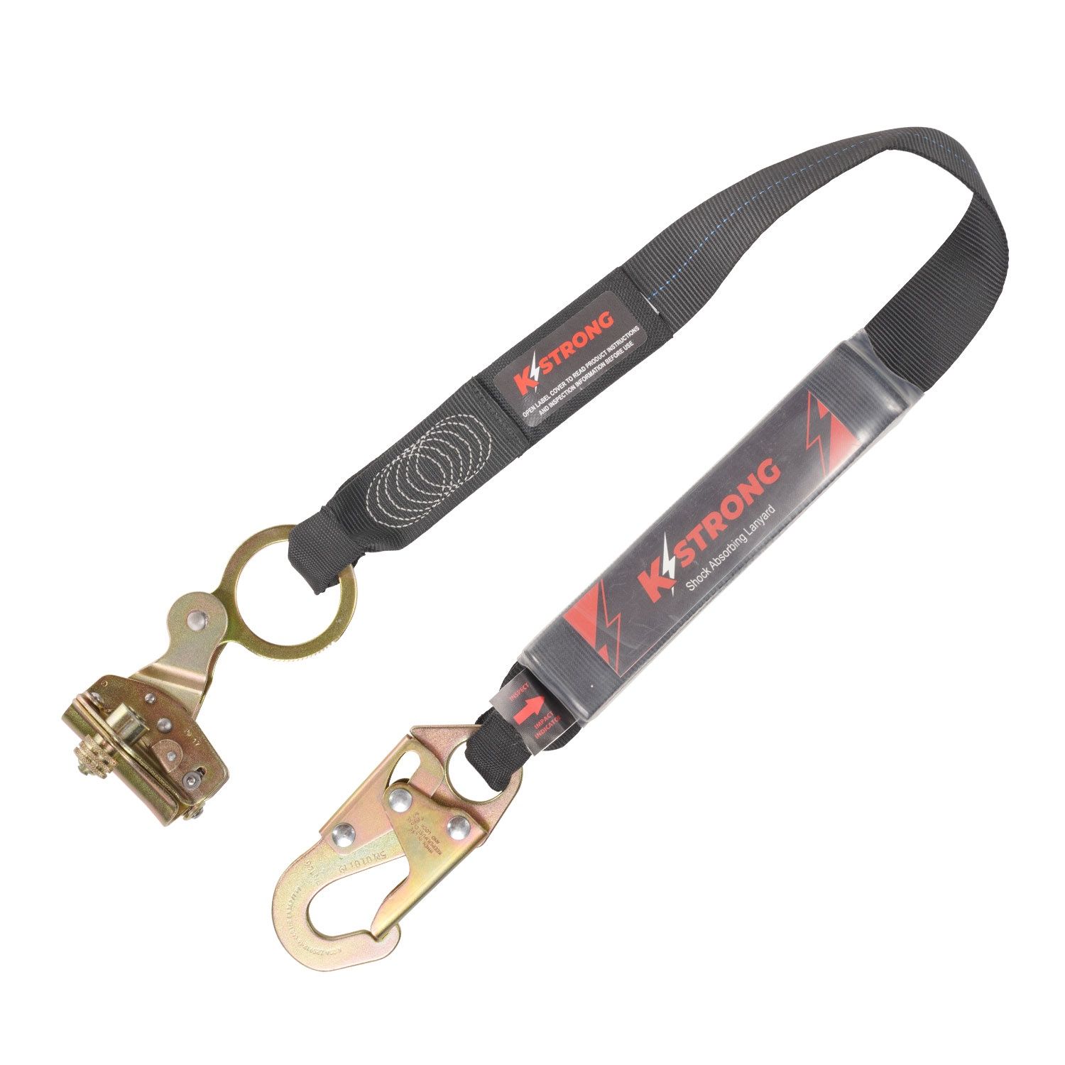 KStrong® 3 ft. Openable Rope Grab with Shock Pack Lanyard