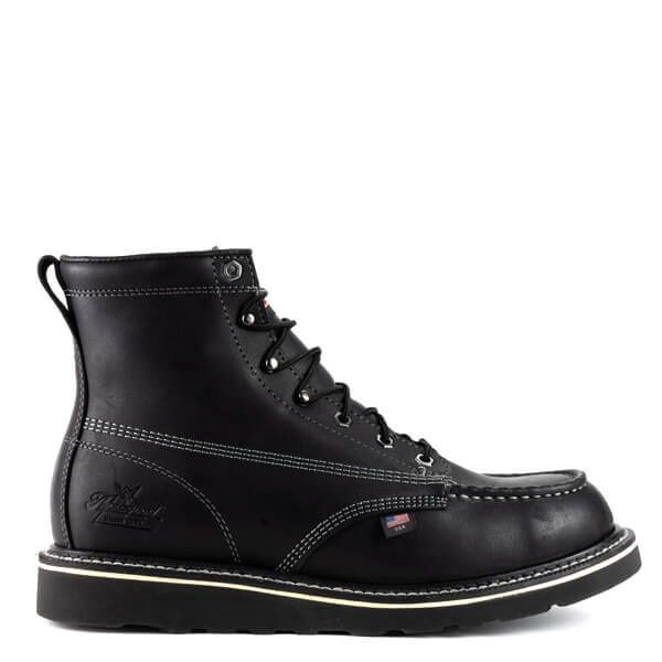 Thorogood Midnight Series 6&quot; Black Moc Toe Boot 814-6206