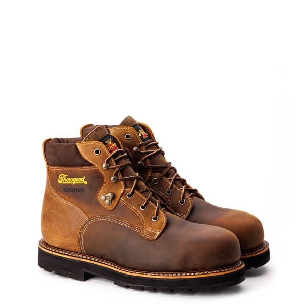 Thorogood Iron River 6” Crazyhorse Safety Toe  Boots