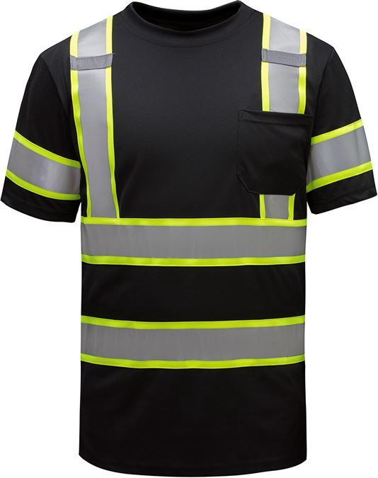 GSS Black Non-Ansi Two Tone Short Sleeve T-Shirt (Non-ANSI)