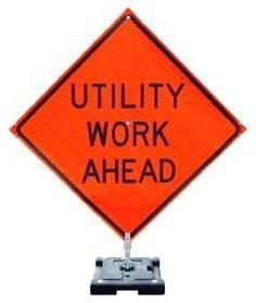 Dicke 48&quot; Roll-Up Non-Reflective Vinyl Safety Traffic Sign