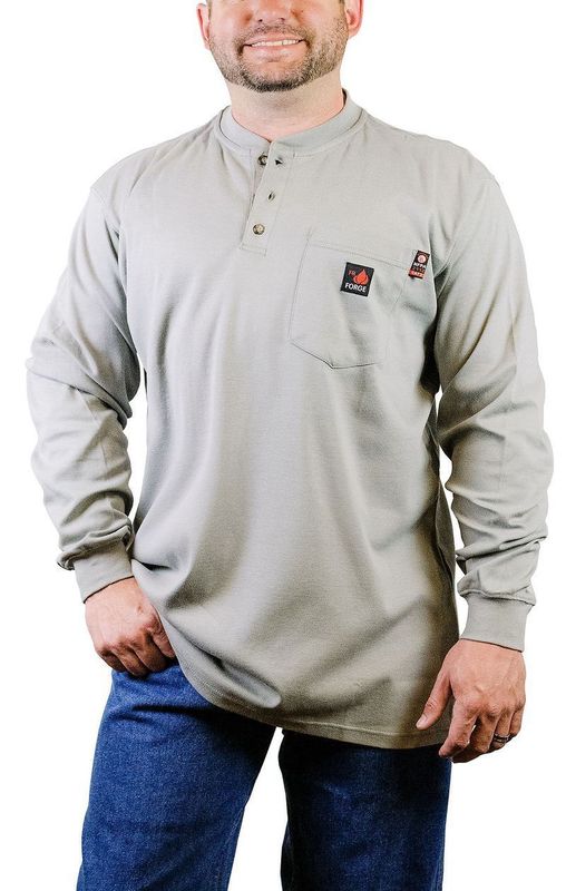 Forge FR Mens 3 Button Henley