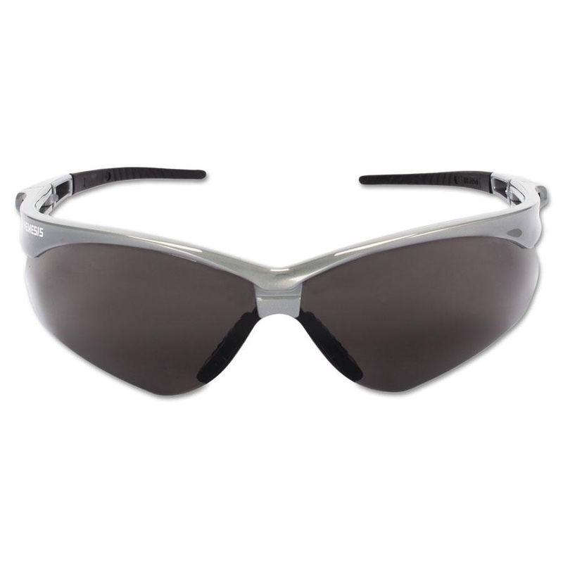 Nemesis Smoke Lens Silver Frame Safety Glasses #47383
