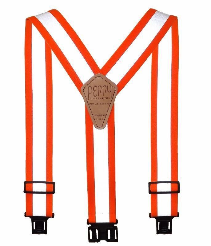 Perry 2&quot; Reflective Hi-Viz Orange Work Suspenders