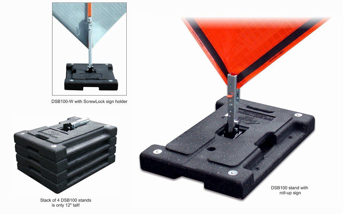 Dicke Rubber Base Stand For Roll-up Signs #DSB100