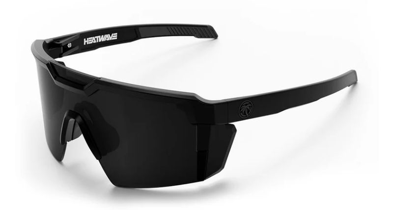 Heat Wave Future Tech Sunglasses: Black Frame/Black Lens Z87+