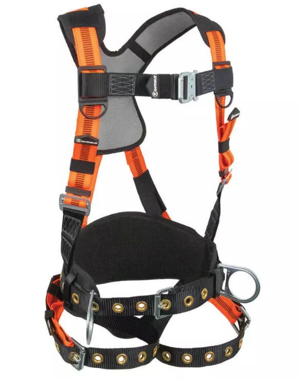 Safewaze V-Line Construction Harness: 3D, QC Chest, TB Legs